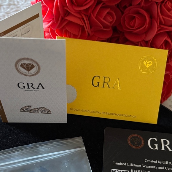 Moissanite Elegant Halo Ring - Picture 6 of 6